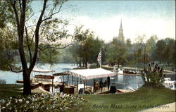 Scene In Public Garden Postcard