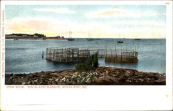 Fish Weir, Rockland Harbor Postcard