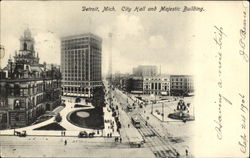 City Hall And Majestic Building Postcard