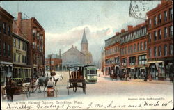 Harvard Square Brookline, MA Postcard Postcard