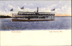 Steamer Harvard Lake Geneva, WI Postcard Postcard