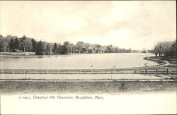 Chestnut Hill Reservoir Brookline, MA Postcard Postcard