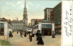 Park Street Entrance To Subway Boston, MA Postcard Postcard