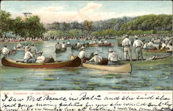 Canoeing On The Charles Boston, MA Postcard Postcard