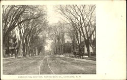 Residential Section, North Main St. Postcard