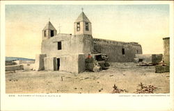 Old Church At Pueblo Of Isleta Postcard