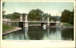 Lake And Bridge Public Gardens Boston, MA Postcard Postcard