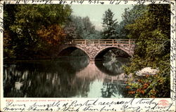 Ashuelot River, Stone Bridge Postcard