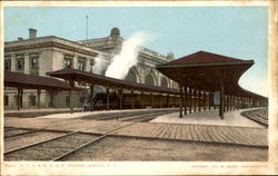 N. Y. C. & H. R. R. R. Station Albany, NY Postcard Postcard