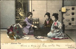 Japanese Women Afternoon Tea Postcard