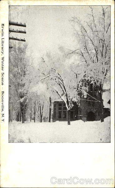 Erwin Library Winter Scene Boonville Ny