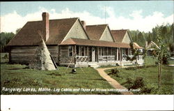 Log Cabins And Tepee At Mooselookmeguntic House Postcard