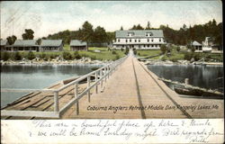 Coburns Anglers Retreat, Middle Dam, Rangeley Lakes Postcard