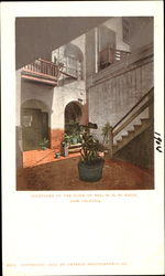 Courtyard Of The Home Of Mrs. M. E. M. Davis Postcard