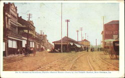 Scene On Southern Pacific-Sunset Route-Down By The French Market Postcard