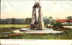 Fountain, Centennial Park Nashville, TN Postcard Postcard