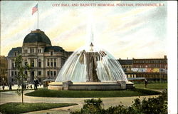 City Hall And Bajnotti Memorial Fountain Postcard