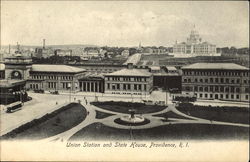 Union Station And State House Providence, RI Postcard Postcard