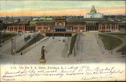 The New R. R. Station Providence, RI Postcard Postcard