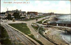 Ocean-Road Narragansett Pier, RI Postcard Postcard