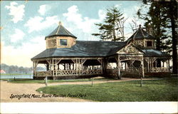 Rustic Pavilion, Forest Park Springfield, MA Postcard Postcard