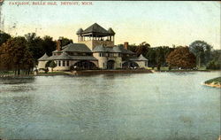 Pavilion, Belle Isle Detroit, MI Postcard Postcard