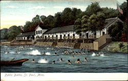 Public Bath St. Paul, MN Postcard Postcard