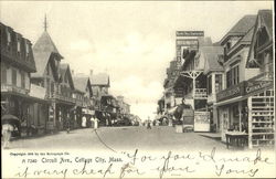 Circuit Ave Oak Bluffs, MA Postcard Postcard