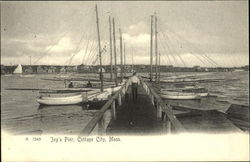 Joy's Pier Oak Bluffs, MA Postcard Postcard