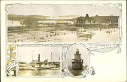 Nantasket Showing Steamboat Landing Nantasket Beach, MA Postcard Postcard