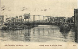 Swing Bridge At Bridge Street Ashtabula Harbor, OH Postcard Postcard