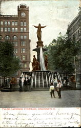 Tyler Davidson Fountain Cincinnati, OH Postcard Postcard