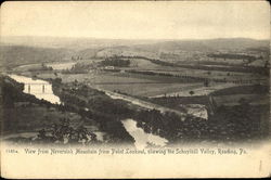 View From Neversink Mountain From Point Lookout, Schuylkill Valley Reading, PA Postcard Postcard