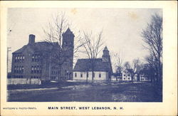 Main Street West Lebanon, NH Postcard Postcard