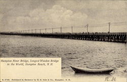 Hampton River Bridge Hampton Beach, NH Postcard Postcard