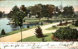 The Lake, West Side Park Postcard