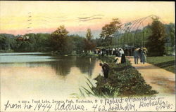 Trout Lake, Seneca Park Rochester, NY Postcard Postcard