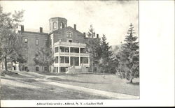 Ladies Hall, Alfred University Postcard