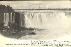 Canada Fall And Maid Of The Mist Niagara Falls, NY Postcard Postcard