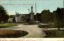 Thrall Park & Hospital Middletown, NY Postcard Postcard