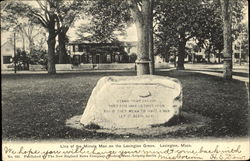 Line Of The Minute Man On The Lexington Green Postcard