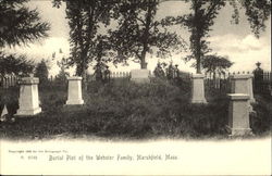 Burial Plot Of The Webster Family Postcard