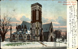 Memorial Church Springfield, MA Postcard Postcard