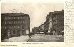 Main Street From Court Square Postcard