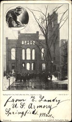 Springfield City Hall after the Fire, January 6, 1905 Postcard