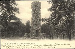 Norumbega Tower Waltham, MA Postcard Postcard