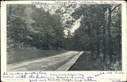 Road In Grounds, Wellesley College Massachusetts Postcard Postcard