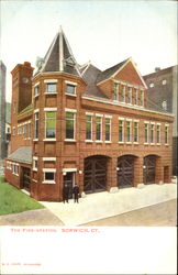 The Fire-Station Norwich, CT Postcard Postcard