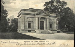 Stonington Free Library Connecticut Postcard Postcard