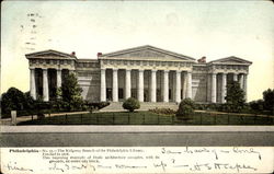 The Ridgway Branch Of The Philadelphia Library Pennsylvania Postcard Postcard